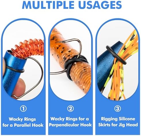 TRUSCEND Gradient Fishing Wacky Rig Tool with Silicone O Rings 210Pcs for 3"-4" and 5"-7" Fishing Worm Lures, Ultra-Smooth Downriggers Tube for Easy Installation and Great Protection of Stick Bait - Image 4