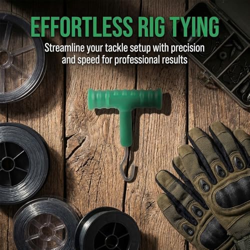10 Pcs Fishing Knot Puller Set – T-Shape Handle for Carp Rig Construction, Stainless Steel Baiting Tool with Ergonomic Grip (1.97" Length)‌ - Image 5