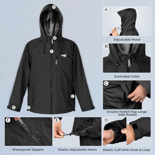KastKing HydroSense Essential Waterproof Beathable Lightweight Rain Suit - Image 5