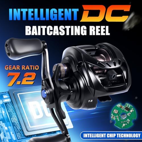 Sougayilang Baitcasting Reel with Digital Anti-Backlash Control - Smart Computer Braking System, 7.2:1 Gear Ratio, 18.5LB Max Drag-Easy Casting Baitcaster for Beginners & Bass Anglers - Image 5
