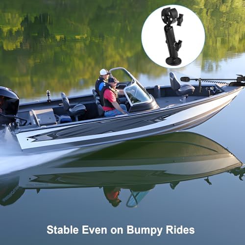 Trolling Motor Stabilizer Mount, 360° Adjustable, for Minn kota Terrova/Riptide Terrova/Ulterra/PowerDrive, Tough-Claw Boat Trolling Motor Shaft Reduces Bounce, Max to 1.5" Diameter Bar - Image 6
