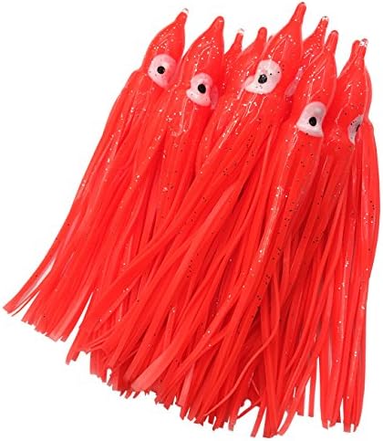 Hoochie Octopus Skirts Trolling Lures Fishing Tackle Soft Plastic Lures Luminous Squid Skirts Saltwater/Bait Lures1.9 '' - 8 ''（22PK） by Cheerouters