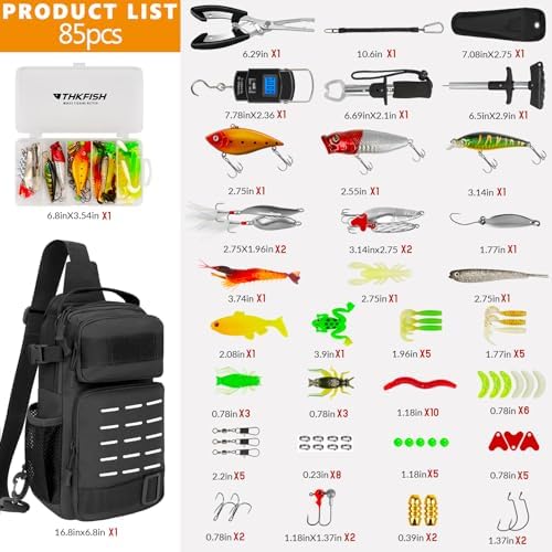 THKFISH Fishing Backpack with Tackle Boxes,Fishing Sling Bag with Gear - Image 4