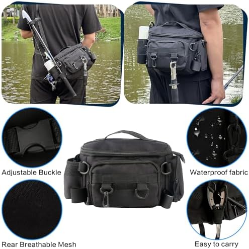 mouhike 113Pcs Fishing Tool Kit, Fishing Bag, Fishing Pliers Hook Remover, Fish Lip Gripper, Fishing Lures Hook Tackle Box, Handheld Digital Scale, Ice Fly Fishing Gear Accessories Set Fishermen Gift - Image 3