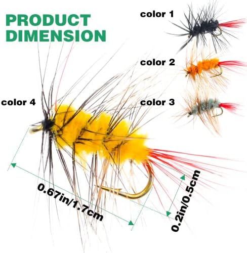 Fly Fishing Poppers, Topwater Fishing Lures Bass Crappie Bluegill Sunfish Panfish Trout Salmon Perch Steelhead Flies for Fly Fishing Bass Panfish Bluegill Trout Salmon - Image 2