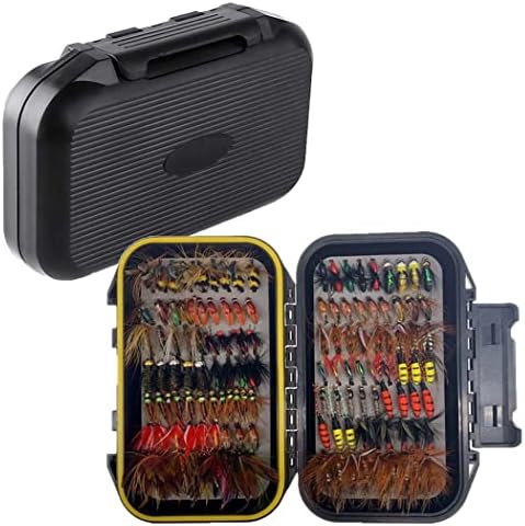 Fly Fishing Flies Kit Trout Steelhead Salmon Bass Flies Assortment 32Pcs-148pcs Include Dry Wet Flies Nymphs Streamers Maggot, Fly Lure Set by Qievcrme