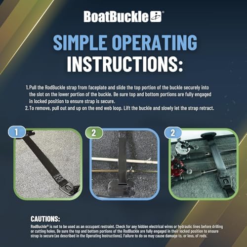 BoatBuckle 24-Inch Self-Retracting Fishing Rod Holder for Boat - Image 4