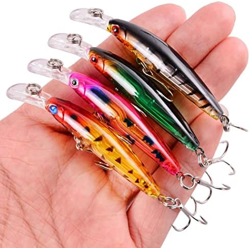 Aorace Fishing Lures Kit Mixed Including Minnow Popper Crank Baits with Hooks for Saltwater Freshwater Trout Bass Salmon Fishing - Image 6