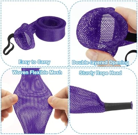 PATIKIL Rod Sock, Fishing Rod Sleeve Cover Braided Mesh Pole Protector Gloves Fishing Tools Pointed End for Spinning Fishing Rod Fly Rod Ice Rod Casting Rod - Image 3