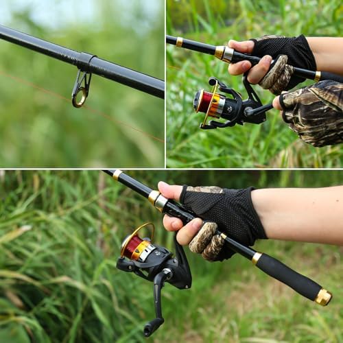 Yoilrey Fishing Rod and Reel Combo – 5.9ft Telescopic Fishing Pole Starter Kit with Spinning Reel, Fishing Line, Lure Box & Tackle Bag for Travel - Image 7