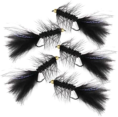 10Pcs Wooly Bugger Fly Fishing Flies for Trout, Bass and Salmon-Streamer Assortment Wet Flies by Qievcrme