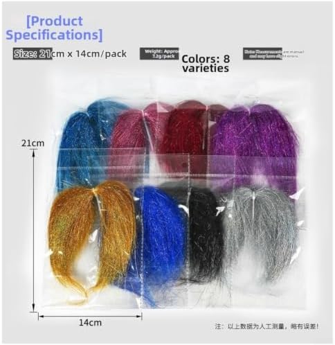 5-Color Fly Tying Fiber Pack Soft Synthetic Hair for Lures - Image 3