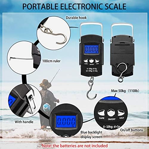 Honoson Fishs Hook Remover Tools Kit Include 1 Pcs Handheld Digital Fish Scale and Fishing Hook Remover Tool and Fish Lip Gripper and Fishing Plier with Sheath and 2 Pcs Fishs Tool Lanyards - Image 2