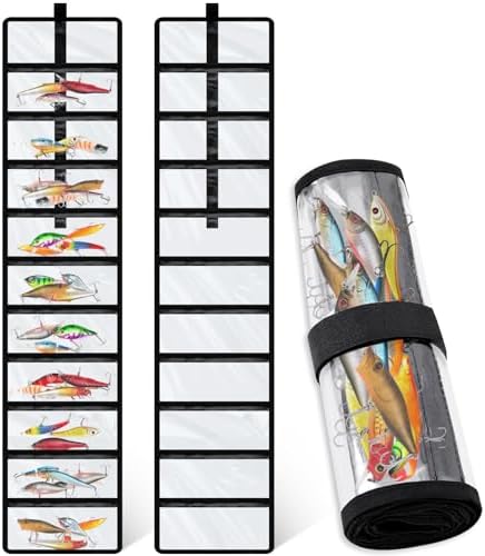 Soulchen 2 Pcs Roll Up Fishing Lure Wraps Bag Set, Black by Soulchen