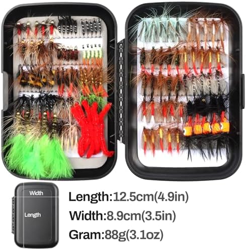 Fly Fishing Flies 125pcs Lures Bait Trout Bass Dry Nymphs Wooly Bugger Tenkara Assortment Kit for Trout Fish Gifts Men - Image 4