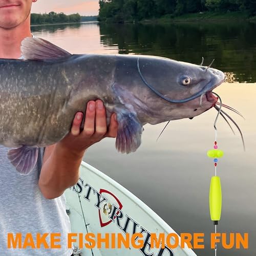 Catfishing Tackle Making Kit Catfish Rig Accessories, 110/148pcs Santee Rig Catfishing Tackle with Catfish Floats Catfish Rattles Peg Floats Hooks Swivels Sinker Slides Catfishing Equipment - Image 7