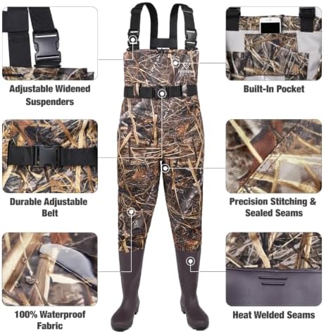 FISHINGSIR Waders for Men Waterproof Women Fishing Chest Wader with Boots - Image 3