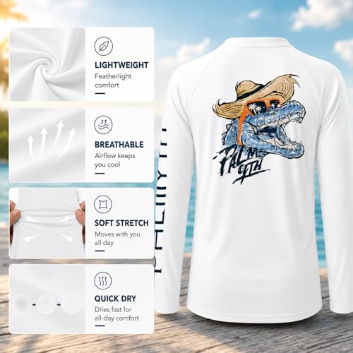Palmyth Fishing Shirts for Men Long Sleeve UPF 50+ T Shirt Sun Protection - Image 4