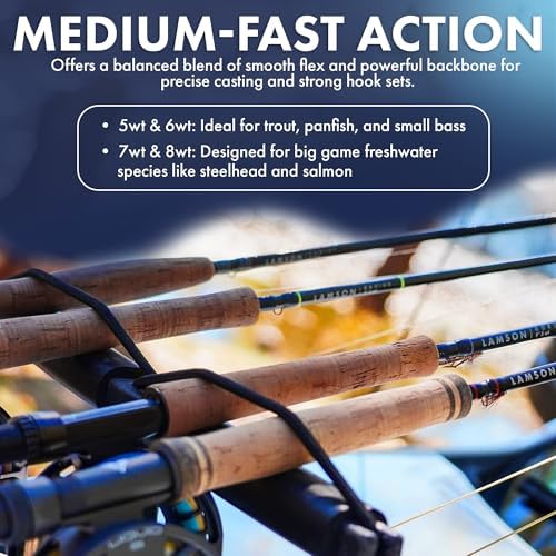 LAMSON Liquid Moderate/Medium-Fast Action Fly Fishing Rod, All-Water - Image 6