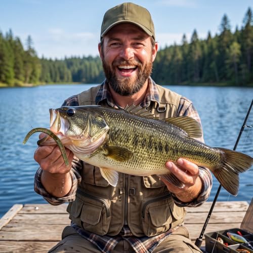 Vinsot 200 Pack Soft Plastic Bass Fishing Lures 5" - Image 3