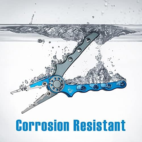 Piscifun Saltwater Fishing Pliers, Aluminum, Split Ring, Braid Cutter - Image 2