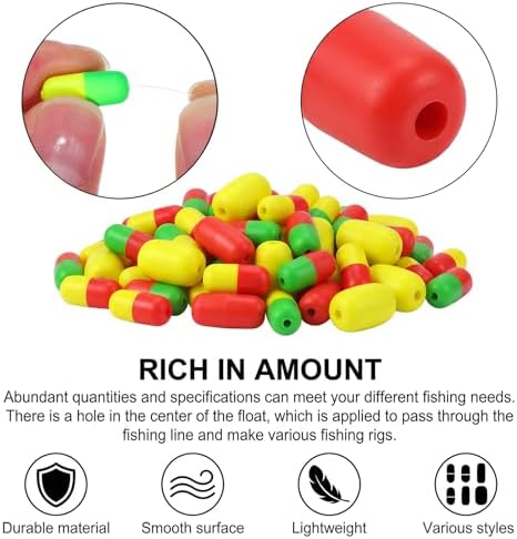 100 Pieces Pompano Rig Floats, Fishing Float Bobbers, Trout Floats for Surf Fish Snell Making Kit for Trout Catfish Walleye - Image 3