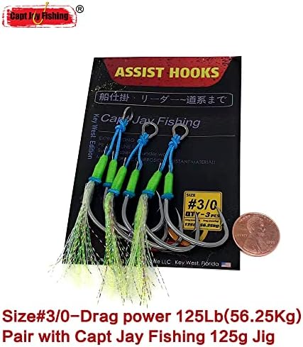 Capt Jay Fishing Assist Hooks - Jigging Slow Fast Jigs Stinger Hook for Dancing and Fishing - Image 2