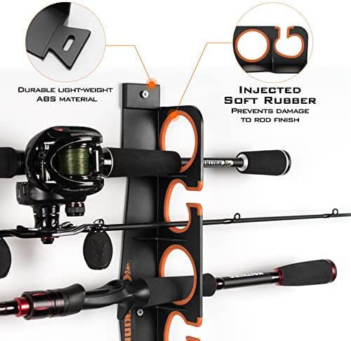 KastKing Horizontal Fishing Rod Holder, Black, 1 Pack - Image 3