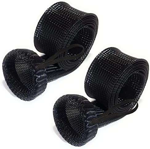 Reaction Tackle Rod Socks, Fishing Rod Sleeves and Covers for Spinning and Casting Rods, Breathable Mesh Rod Protectors with Elastic Band (2-Pack) by ReactionTackle