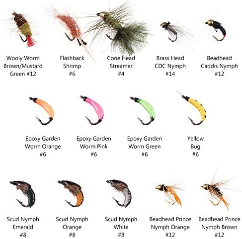 BASSDASH Fly Fishing Flies Kit Fly Assortment Trout Bass Fishing with Fly Box with Dry/Wet Flies, Nymphs, Streamers, Popper - Image 5
