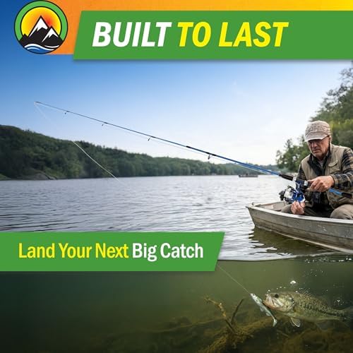 Wakeman Fiberglass Fishing Rod and Reel Combo – 2-Piece 65-Inch Medium Action Spinning Rod Set for Lake Fishing - Image 3