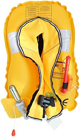 Top Safety Child Life Jacket with Whistle - Auto Inflatable Slim Lifejacket Life Vest PFD for Children Kids Youth - Boating Fishing Sailing Kayaking Surfing Swimming - Adjustable Life Saving Vest - Image 2