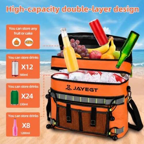 Kayak Cooler Behind Seat - Waterproof Cooler Bag Compatible with Lawn-Chair Seat Kayak，Kayak Accessories Camping Cooler, Portable Ice Chest for Fishing, Beach, Travel,Picnic, Cooler Leak-Proof - Image 4