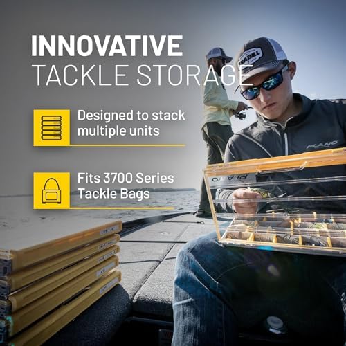 Plano EDGE 3700 Premium Thin Tackle Utility Box, Clear and Yellow, Waterproof and Rust-Resistant Bait and Tackle Box Storage Organization - Image 5