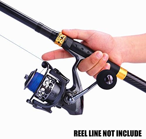 Sougayilang Telescopic Fishing Rod – 24 Ton Carbon Fiber Ultralight, Portable Retractable Handle, CNC Reel Seat, Stainless Steel Guides for Bass, Trout, Salmon, Panfish - Image 5