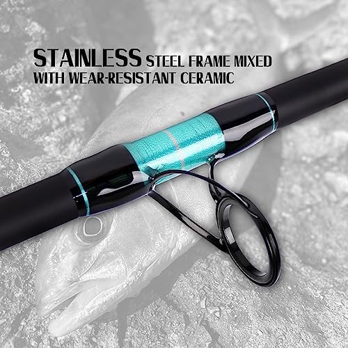 Fiblink Surf Fishing Rod Portable Travel Surf Spinning Rod 2 Piece/3 Piece/4 Piece Carbon Fiber Saltwater Fishing Rod 9'/10'/12'/13'/15' - Image 3