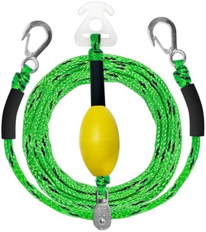 Self Centering Boat Tow Harness for Tubing & Wakeboarding – 3 Foam Floats Anti-Sink Design, Heavy Duty Tow Harness Kits for Pontoon, Jet Ski, Dinghy, 12ft/16ft/24ft by OUTDOORSPORTS