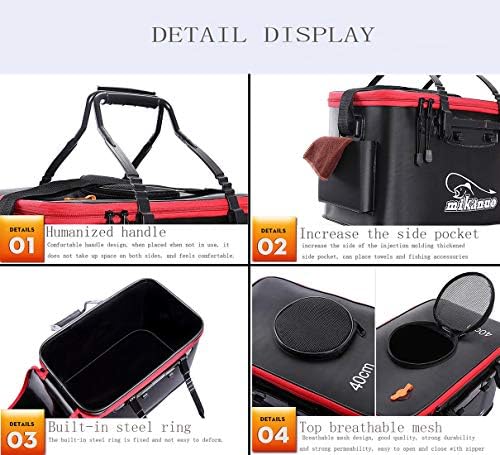 Multi-Functional EVA Foldable Fish Bag for Outdoor - Live Fish Lures and Protection Containers - 8GAL, 6GAL, 4.8GAL, 3GAL - Image 6