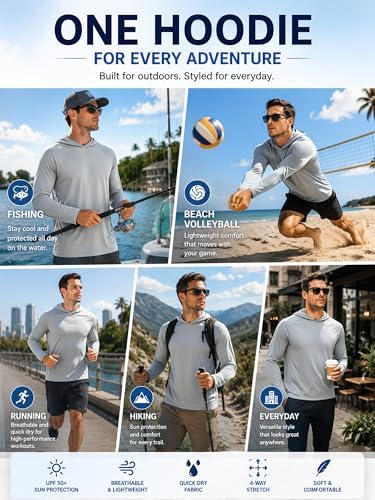 ZITY Men's Lightweight Pullover Hoodie UPF 50+ Fishing Shirts Sweatshirt - Image 2