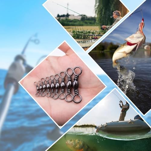 Natufish Barrel Swivels 50/100Pcs High Strength Smooth Rotation Saltwater - Image 6