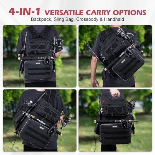 Goture 6FT - 9FT Telescopic Fishing Rod and Reel Combo w/Bag & Landing Net - Image 6
