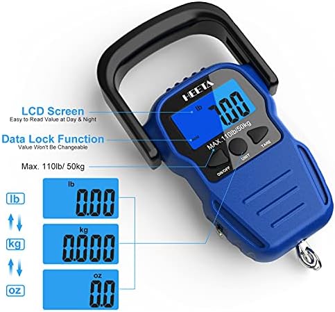 HEETA Fish Scale Digital Fishing Luggage Weight Scale with Measuring Tape - Image 4