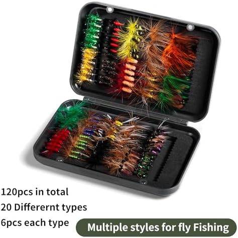 120PCS Fly Fishing Flies, Hand-Tied Flies for Trout Bass Salmon - Image 2