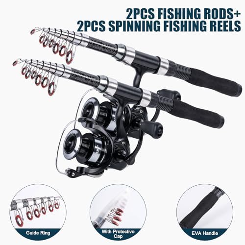 Goture 2-Pack Fishing Rod and Reel Combo with Carrier Bag,1.8M-2.7M - Image 2