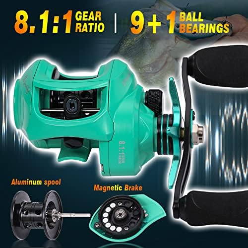 Sougayilang Fishing Rod and Reel Combo, 2-Piece 5-Foot 6-Inch Graphite & Fiberglass Rod, Durable and Strong, Quickset Anti-Reverse Fishing Reel (1Pack/2Pack) - Image 6