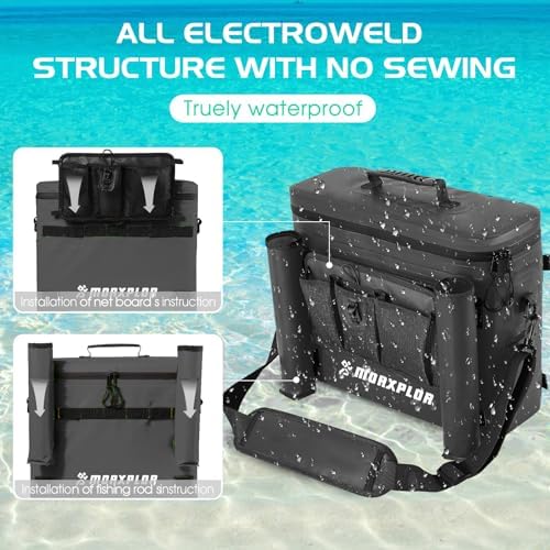 MORXPLOR Kayak Cooler,Waterproof Kayak Seat Back Cooler for Kayaking,Kayak Accessories Cooler Bag,Protable Ice Chest,Beach Cooler,Travel Cooler for Camping or Lunch Bag - Image 4