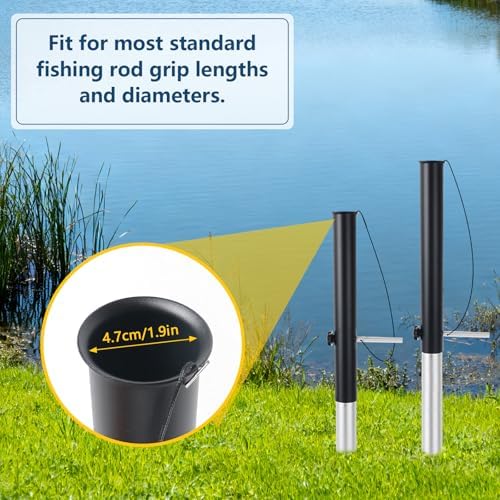 2 Pack Aluminum Sand Spikes for Surf Fishing, 2-Stage Adjustable - Image 3
