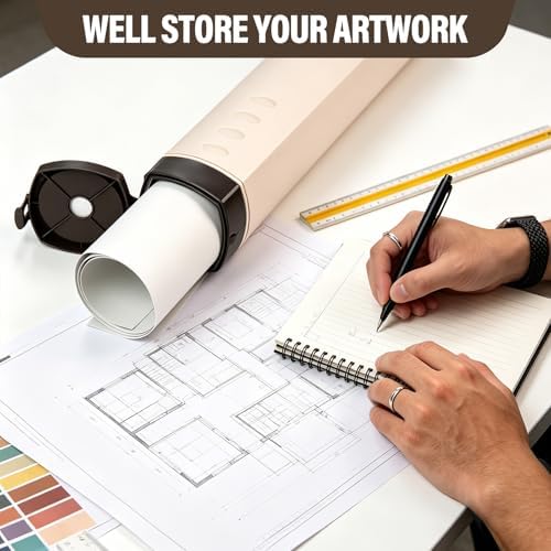 DEWEL Adjustable Poster Tube 24.5"-42", Telescoping Drawing Tube with Strap - Image 5