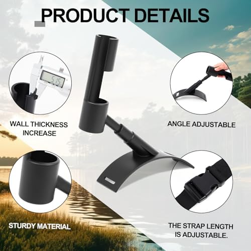 2 Pcs Fishing Rod Tube Holder for Inflatable Float, Adjustable - Image 3
