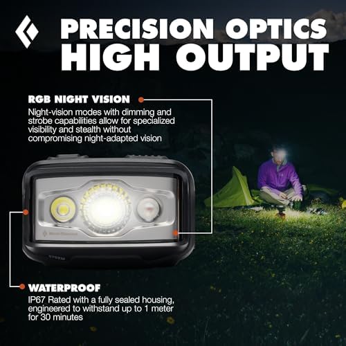 BLACK DIAMOND Storm 550 Headlamp, USB-C Rechargeable Dimmable Bright, Black - Image 4